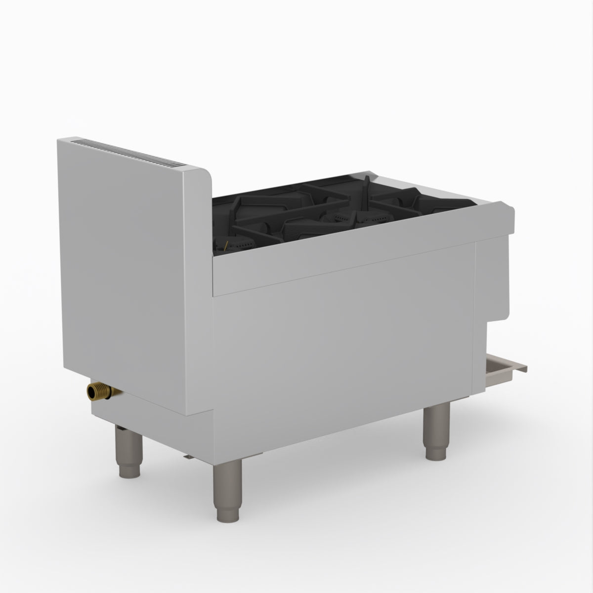 GasMax Benchtop Lpg 2 Burner Cooktop W/ Splashback JUS-TR-2BLPG