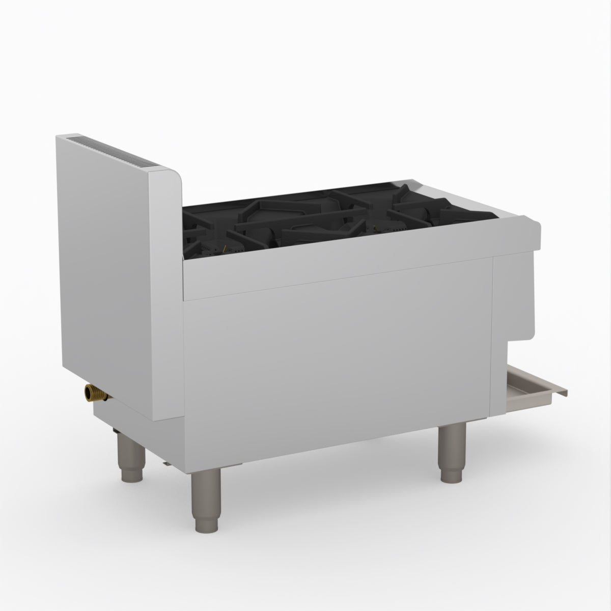 GasMax Benchtop Lpg 2 Burner Cooktop W/ Splashback JUS-TR-2BLPG