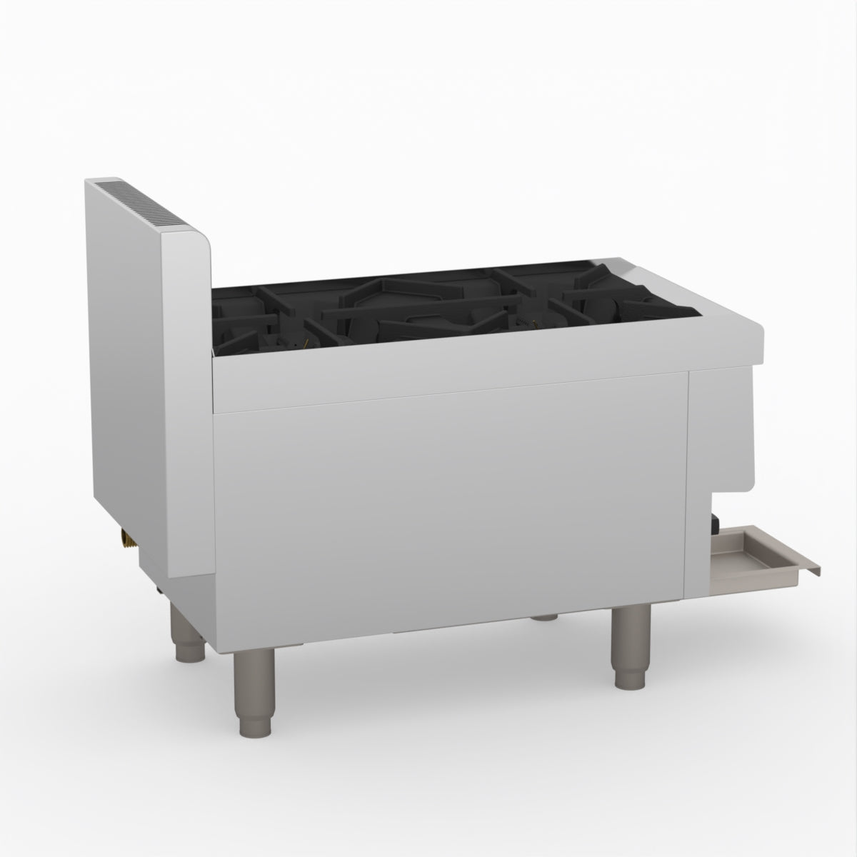 GasMax Benchtop Lpg 2 Burner Cooktop W/ Splashback JUS-TR-2BLPG