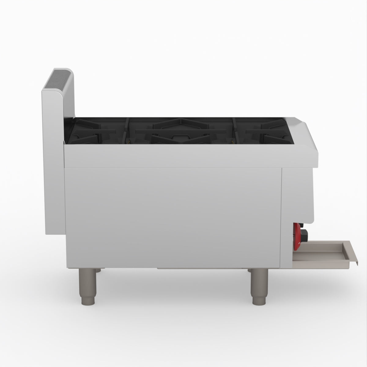 GasMax Benchtop Natural Gas 2 Burner Cooktop W/ Splashback JUS-TR-2B