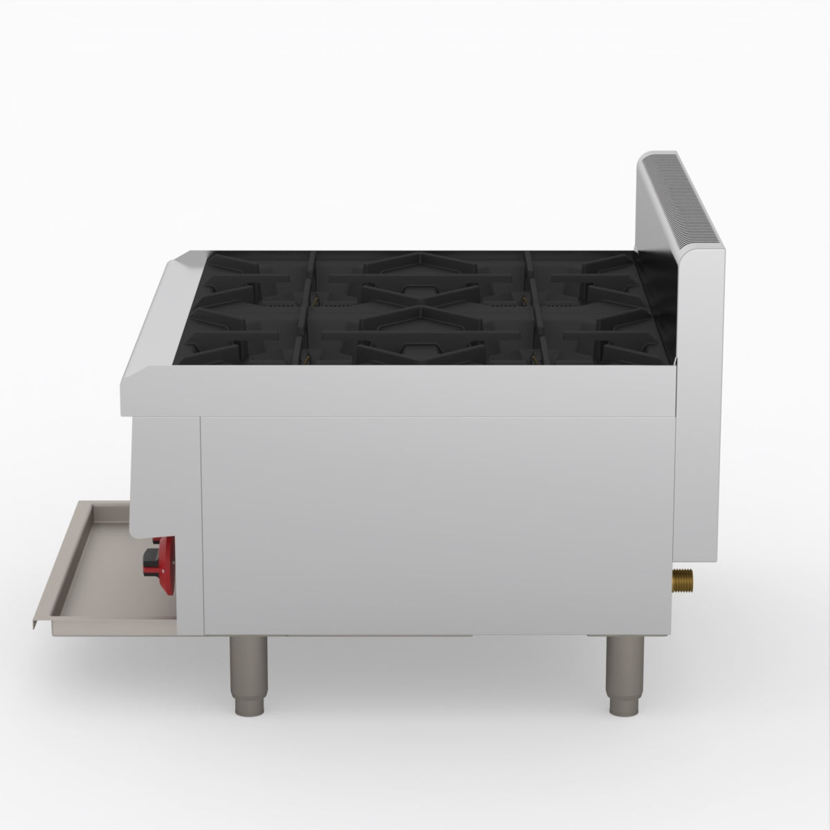 GasMax Benchtop Natural Gas 4 Burner Cooktop W/ Splashback JUS-TR-4B