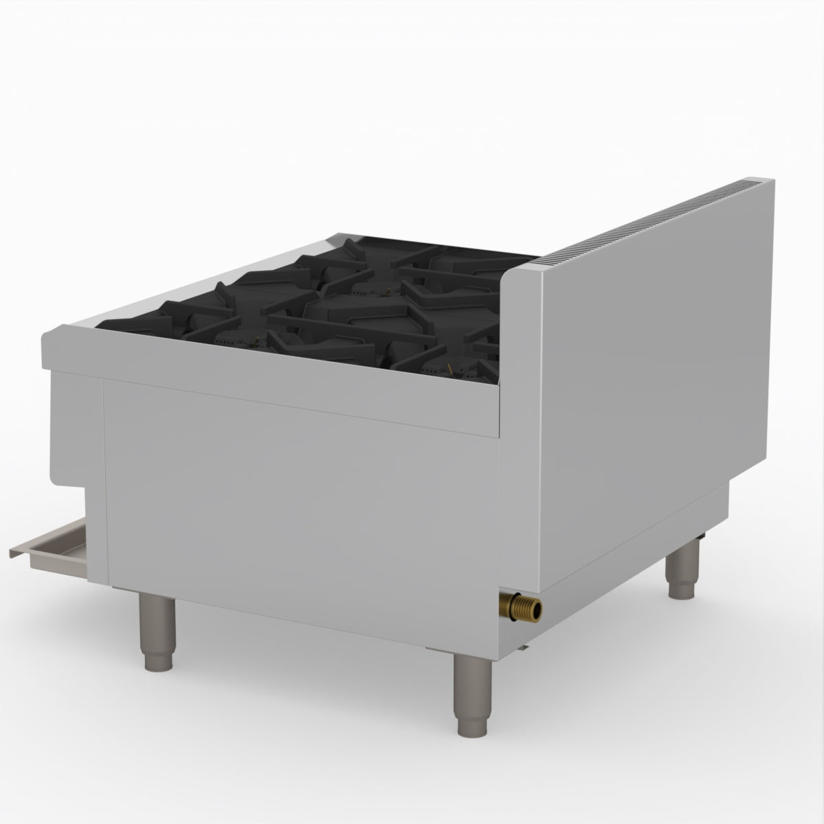 GasMax Benchtop Lpg 4 Burner Cooktop W/ Splashback JUS-TR-4BLPG