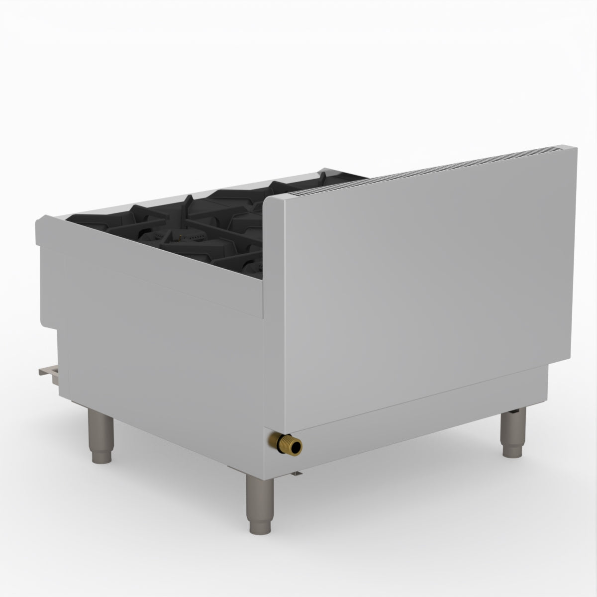 GasMax Benchtop Natural Gas 4 Burner Cooktop W/ Splashback JUS-TR-4B