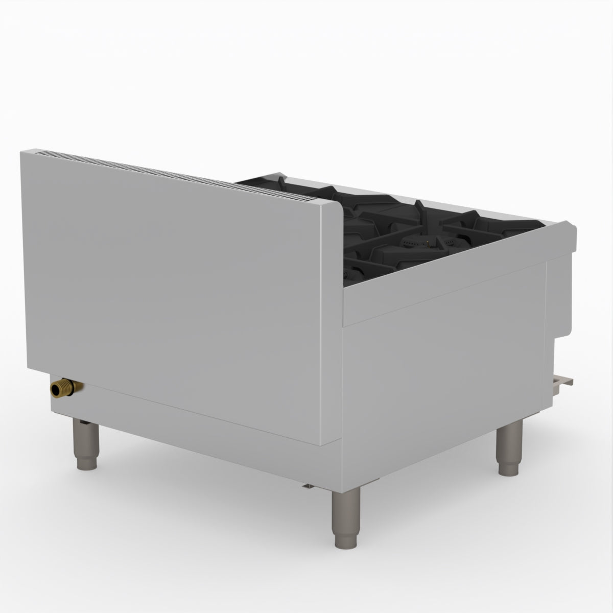 GasMax Benchtop Lpg 4 Burner Cooktop W/ Splashback JUS-TR-4BLPG