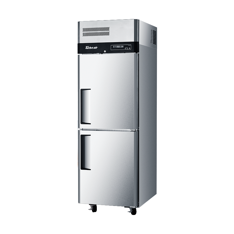 Turbo Air 2 Solid Half Door Upright Top Mount Fridge