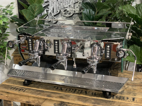 Kees Van Der Western Mirage Triplette Mirage Sides - 3 Group Commercial Espresso Machine