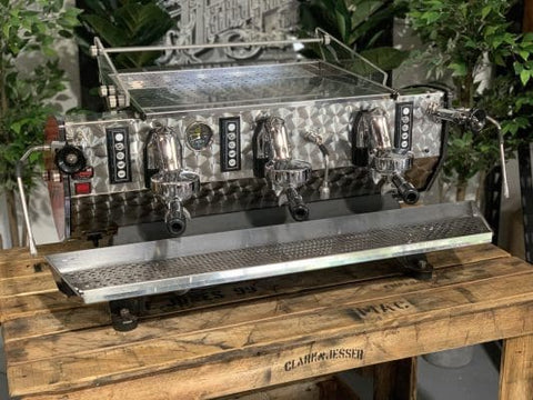 Kees Van Der Westen Mirage Arte Veloce Triplette Sides - 3 Group Commercial Espresso Machine - Red