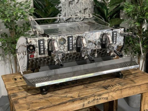Kees Van Der Westen Mirage Arte Veloce Triplette Sides - 3 Group Commercial Espresso Machine - White