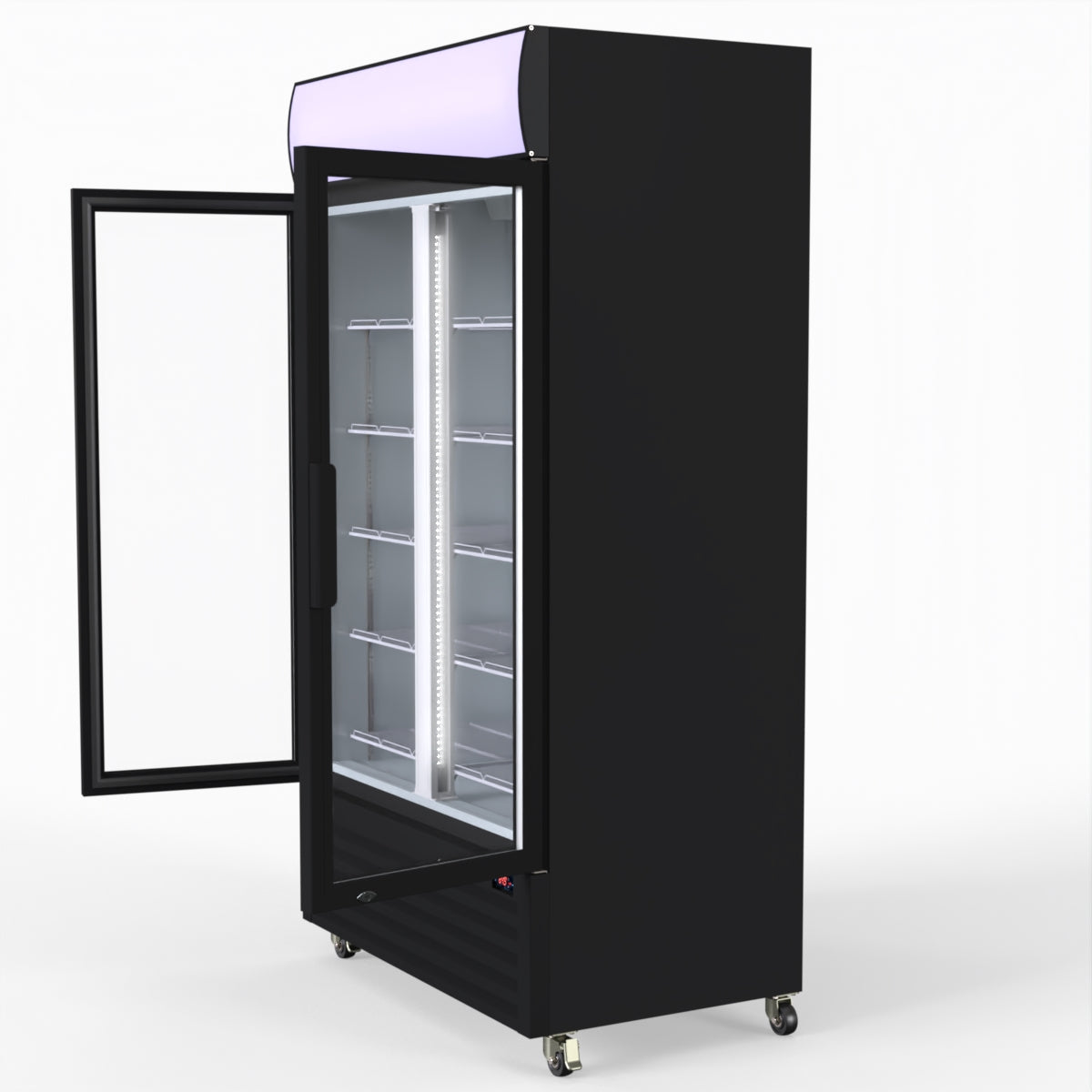 Thermaster 1000L Colourbond Upright Beverage Fridge 2 Doors Black LG-1000BP