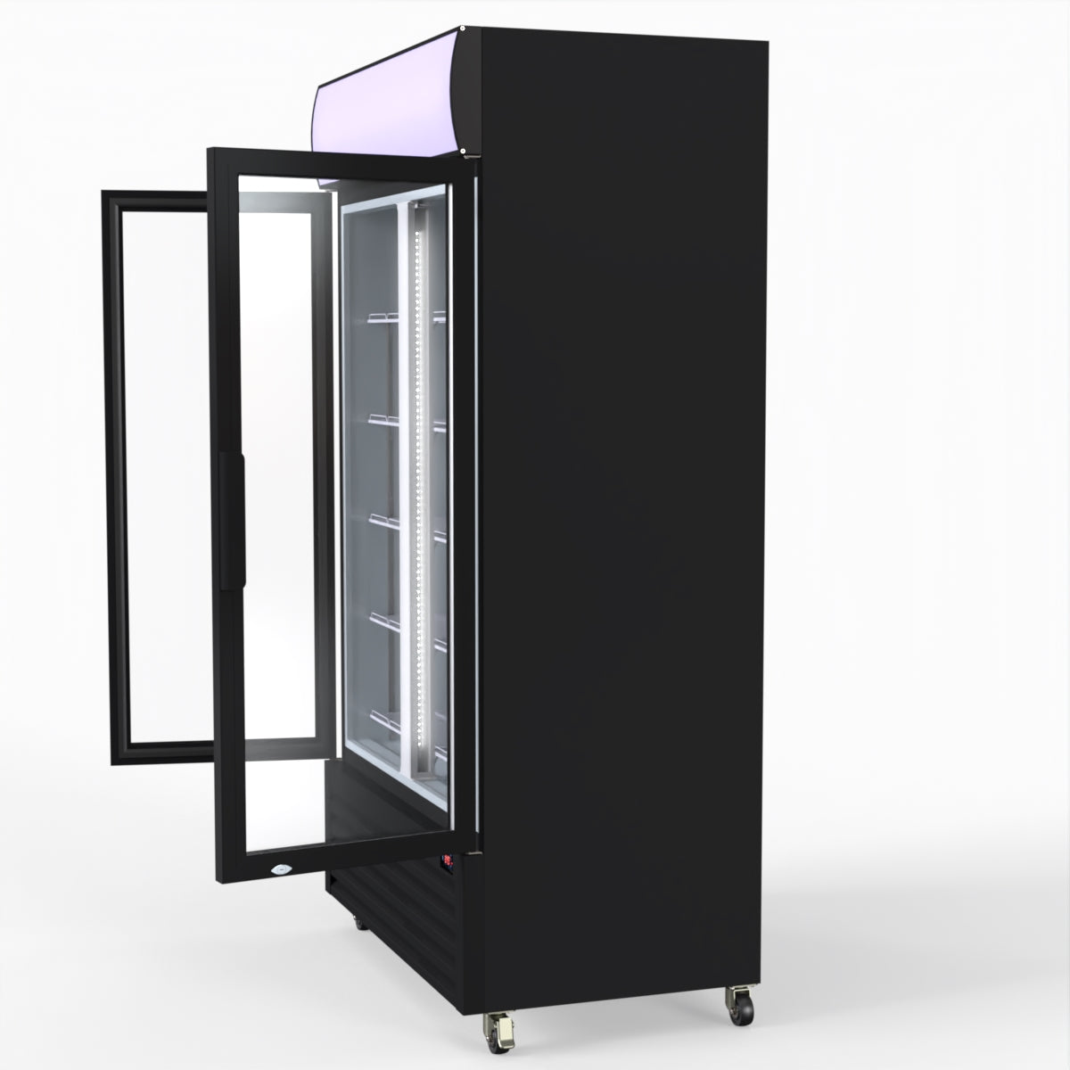 Thermaster 1000L Colourbond Upright Beverage Fridge 2 Doors Black LG-1000BP