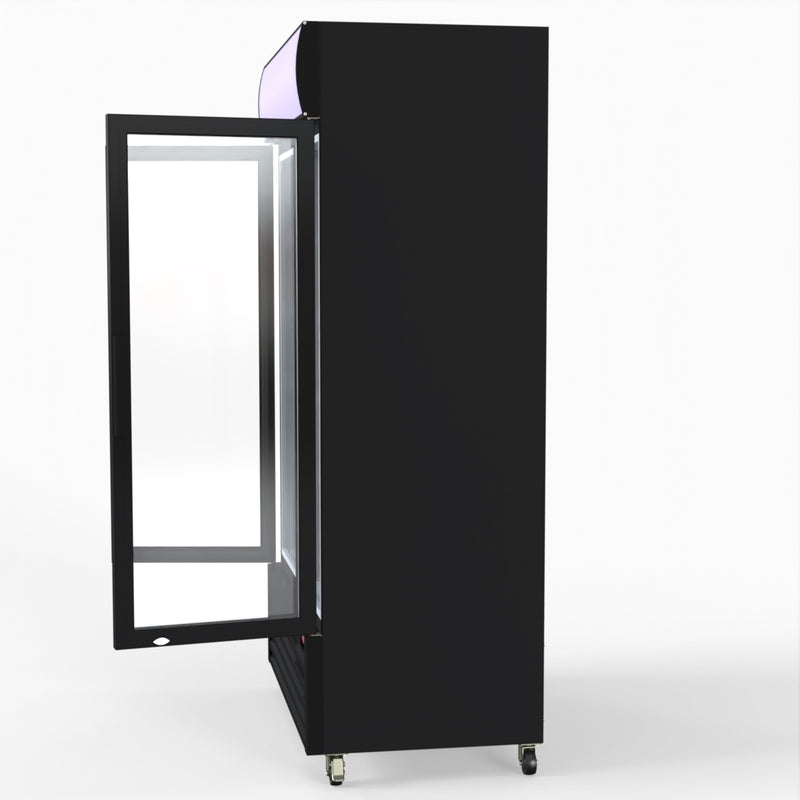 Thermaster 1000L Colourbond Upright Beverage Fridge 2 Doors Black LG-1000BP