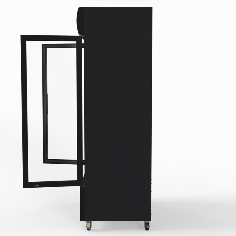 Thermaster 1000L Colourbond Upright Beverage Fridge 2 Doors Black LG-1000BP