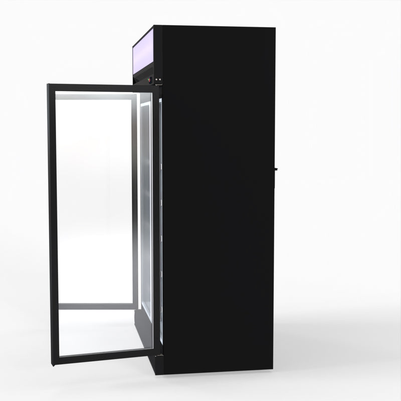 Thermaster 1006L Black Upright Double Glass Door Freezer LG-1006DF