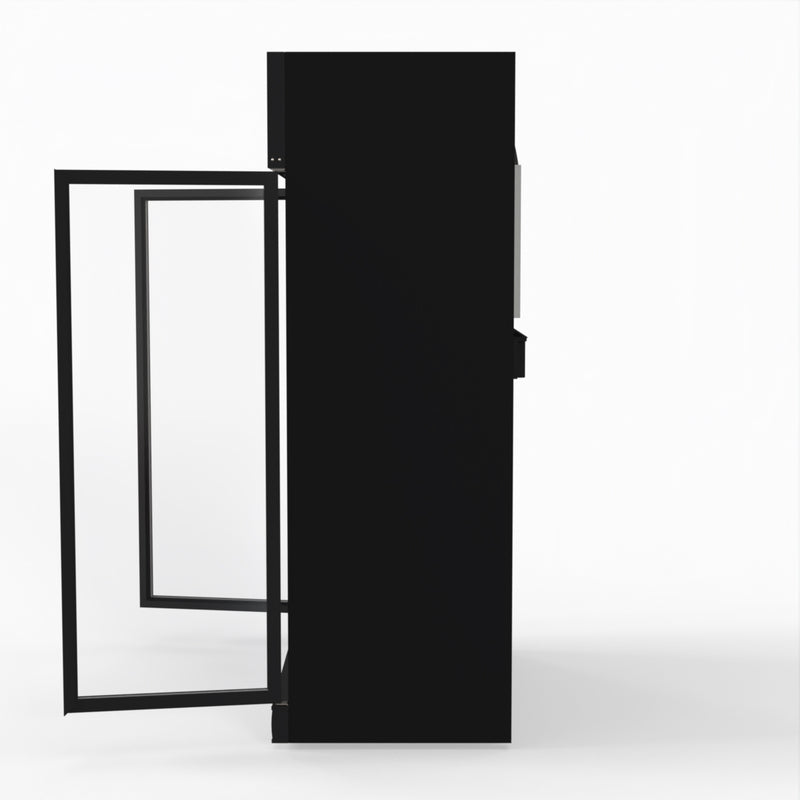 Thermaster 1006L Black Upright Double Glass Door Freezer LG-1006DF