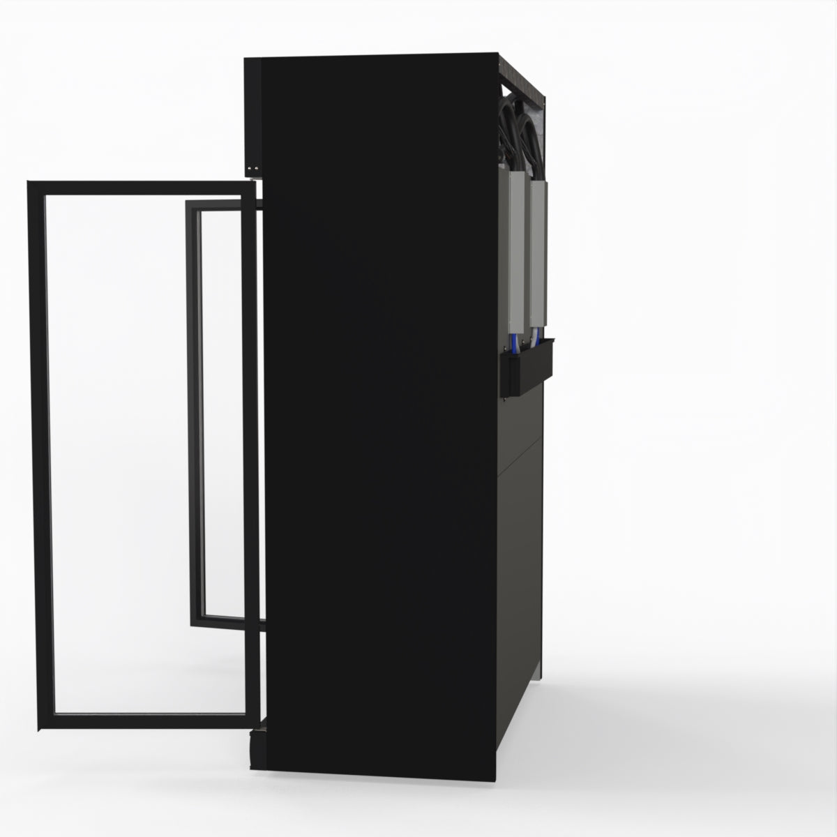 Thermaster 1006L Black Upright Double Glass Door Freezer LG-1006DF