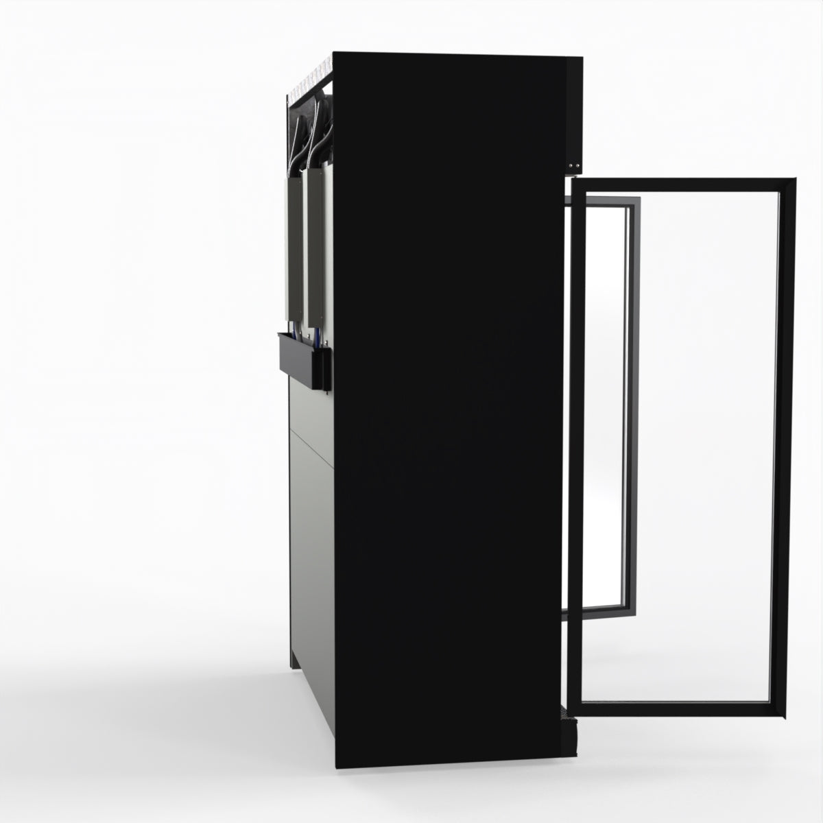 Thermaster 1006L Black Upright Double Glass Door Freezer LG-1006DF