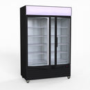 Thermaster Large Two Glass Door Colourbond Upright Drink Fridge LG-1200BP