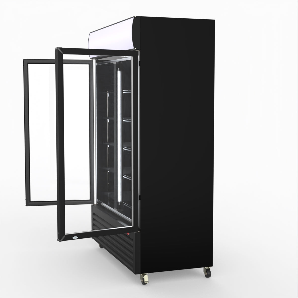CLEARANCE - Thermaster Large Two Glass Door Colourbond Upright Drink Fridge LG-1200BP
