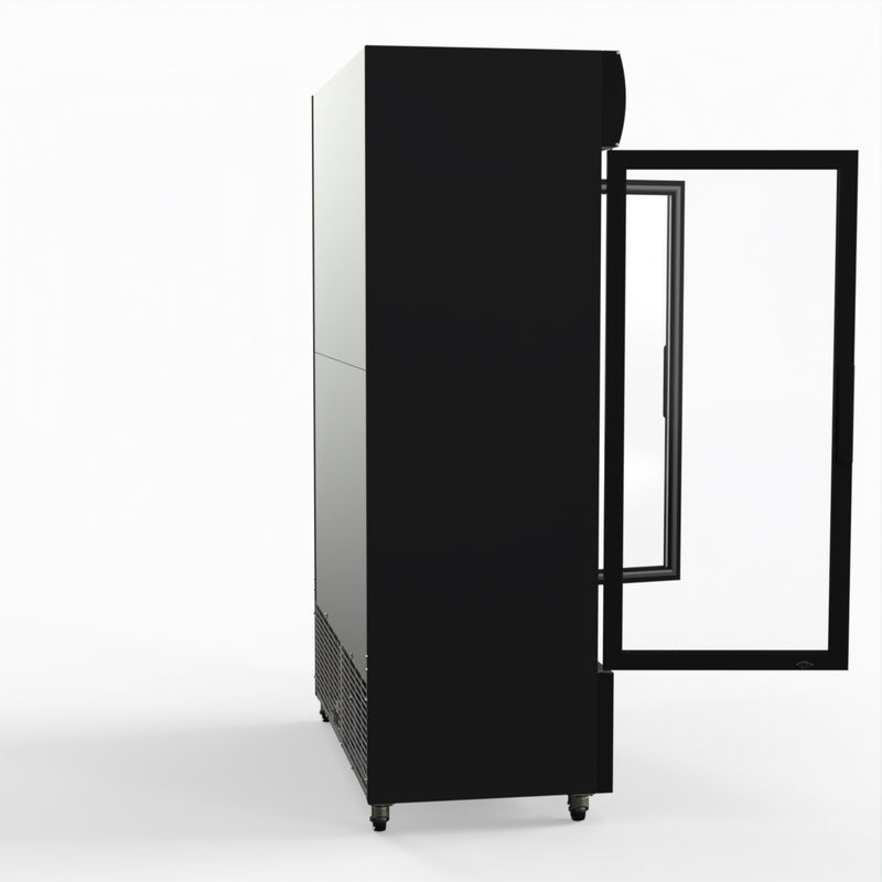 Thermaster Large Two Glass Door Colourbond Upright Drink Fridge LG-1200BP