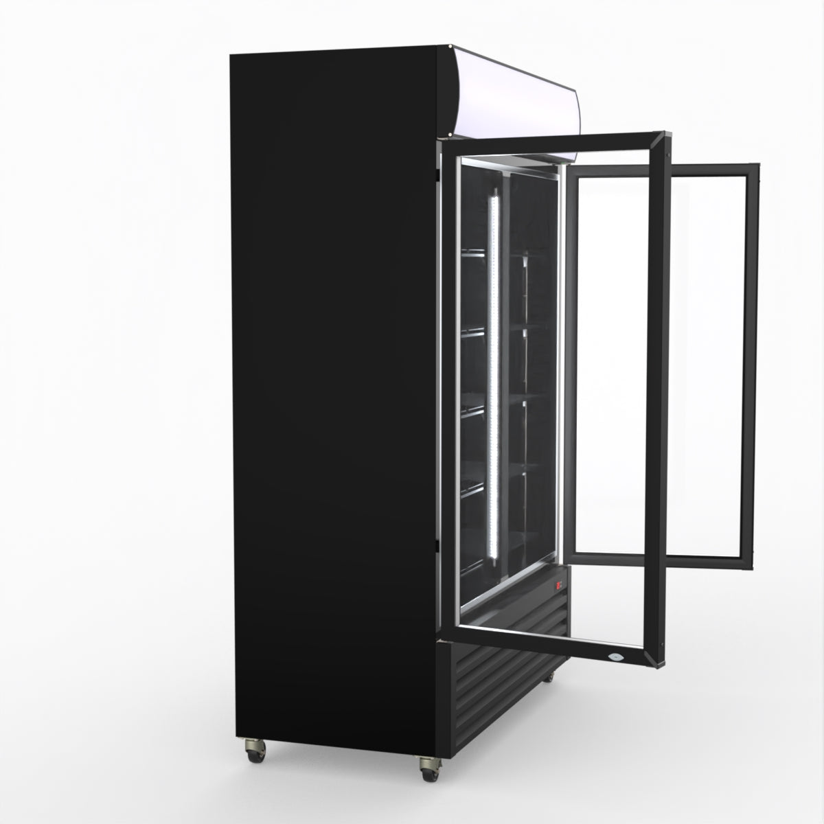 CLEARANCE - Thermaster Large Two Glass Door Colourbond Upright Drink Fridge LG-1200BP