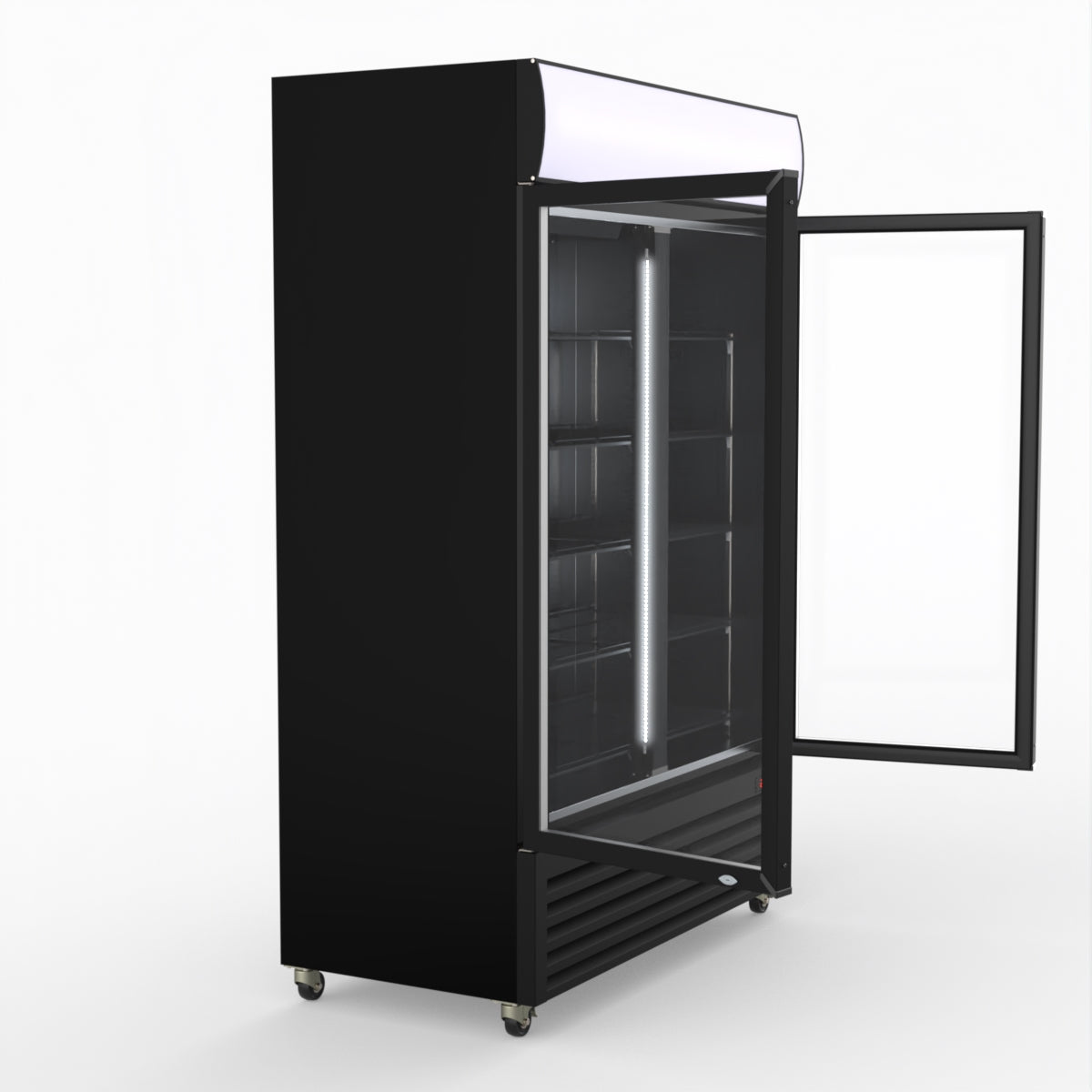 CLEARANCE - Thermaster Large Two Glass Door Colourbond Upright Drink Fridge LG-1200BP