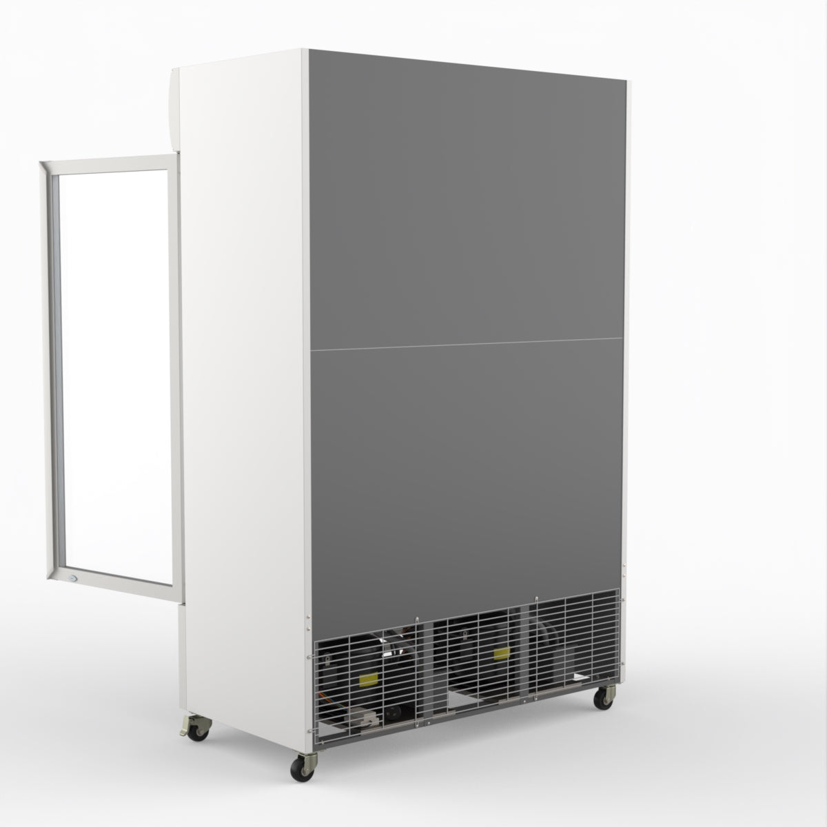 Thermaster 1200L Two Glass Door Colourbond Upright Drink Fridge White LG-1200BP