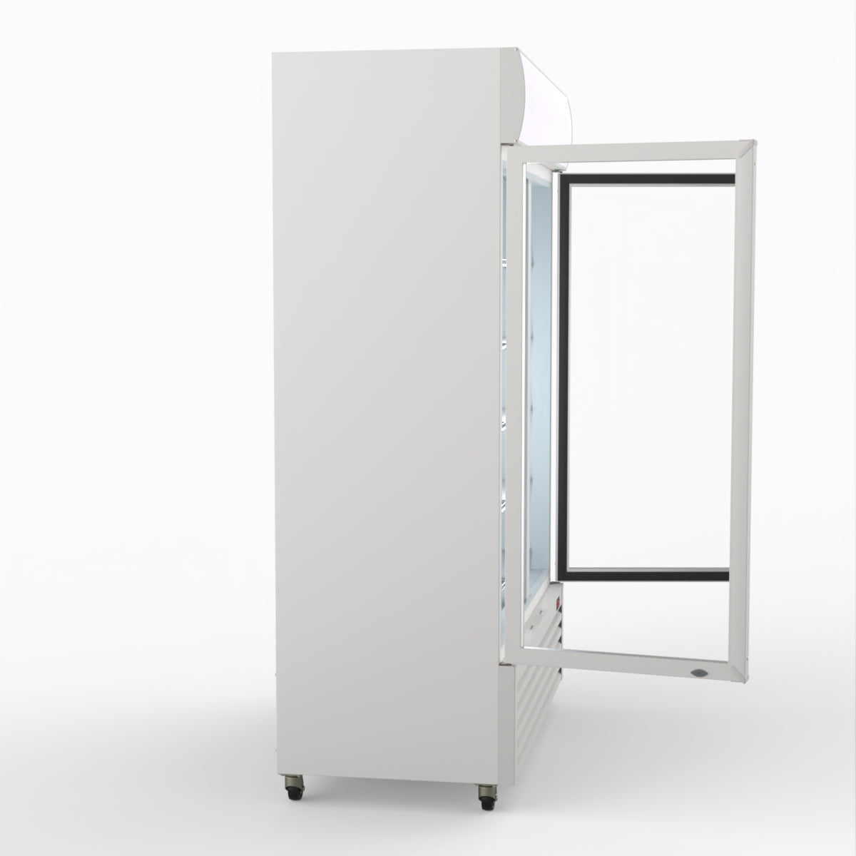 Thermaster 1200L Two Glass Door Colourbond Upright Drink Fridge White LG-1200BP