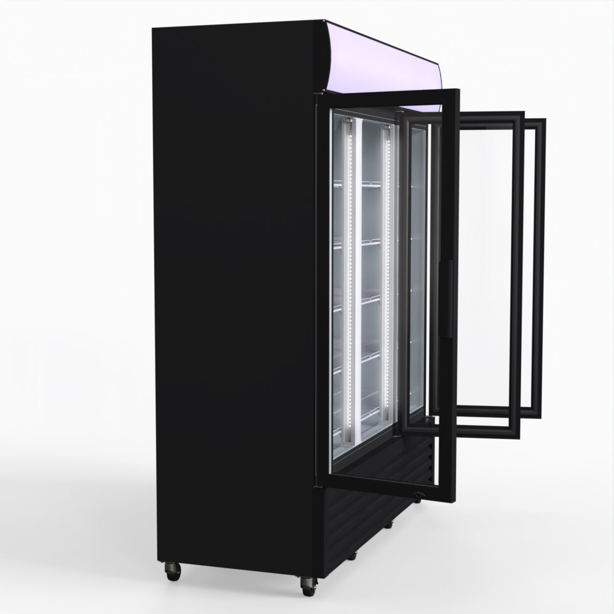 Thermaster Three Glass Door Colourbond Upright Drink Fridge LG-1203BP