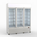 Thermaster 1200L 3 Glass Door Colourbond Upright Drink Fridge White LG-1203P