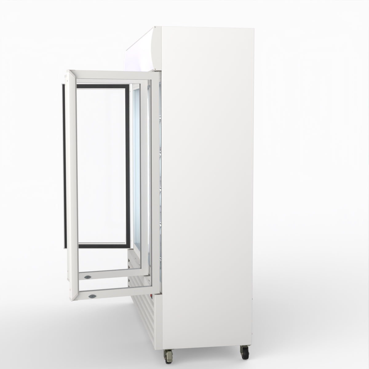 Thermaster 1200L 3 Glass Door Colourbond Upright Drink Fridge White LG-1203P