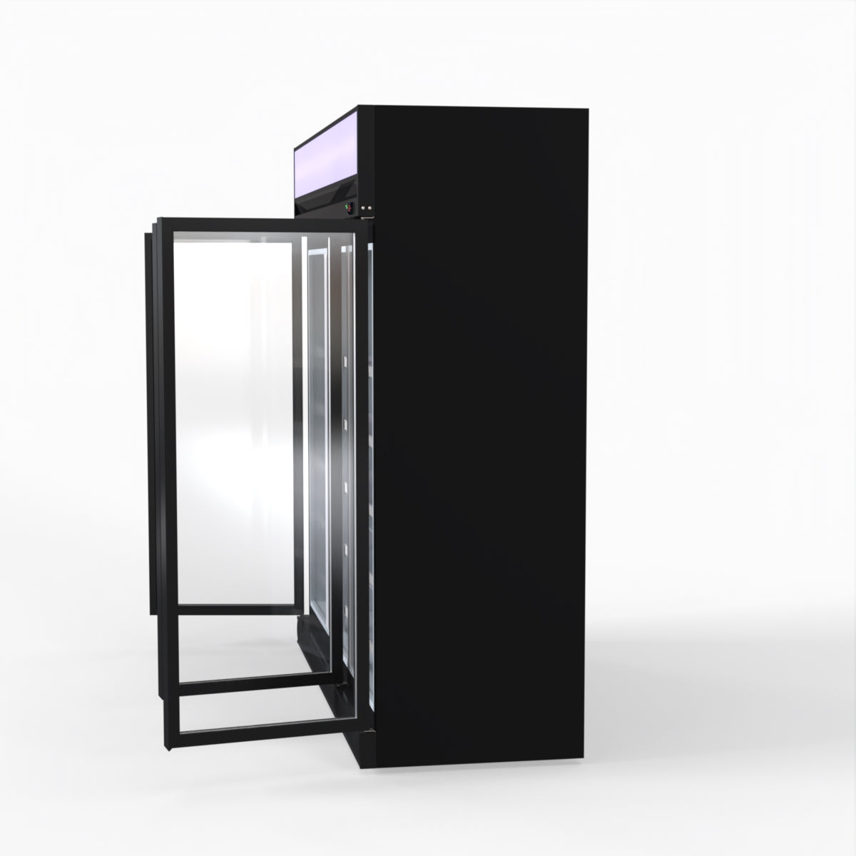 Thermaster Black Upright Three Glass Door Freezer LG-1563DF