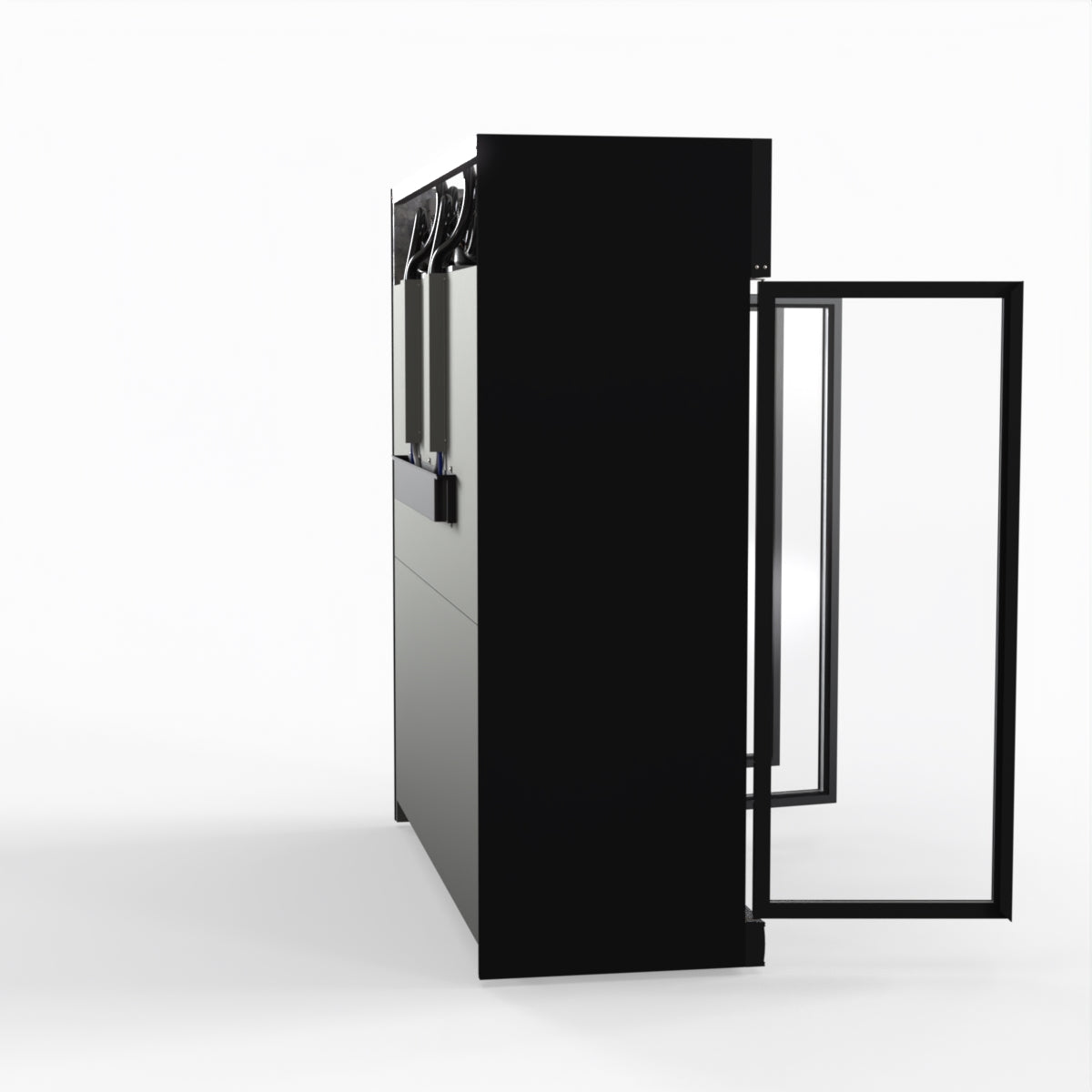 Thermaster Black Upright Three Glass Door Freezer LG-1563DF