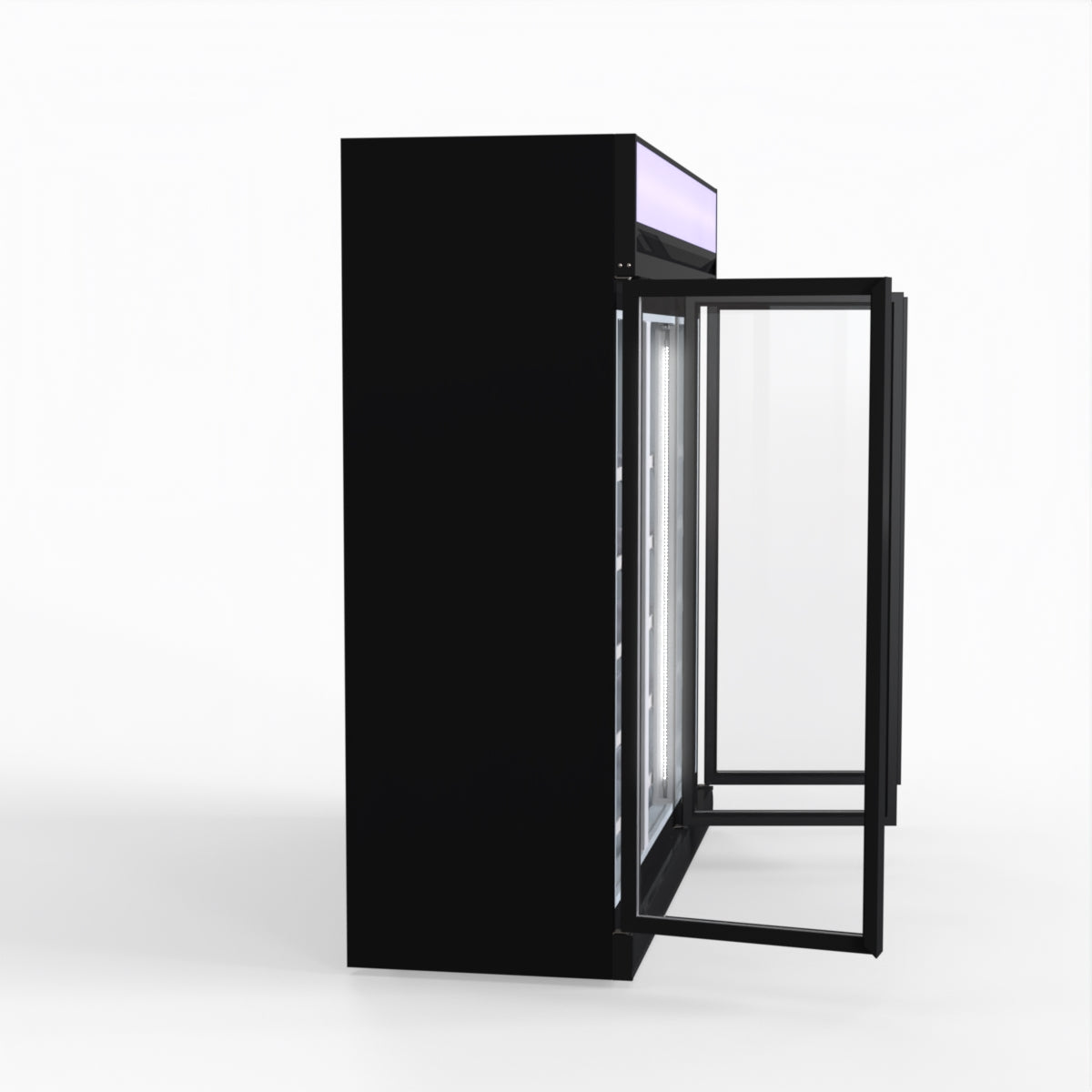 Thermaster Black Upright Three Glass Door Freezer LG-1563DF