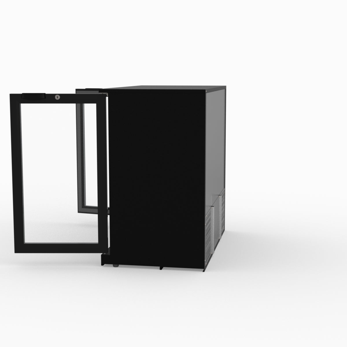 Thermaster Under Bench Double Tropicalised Heated Glass Doors Bar Cooler with Heater Switch - LG-208TD