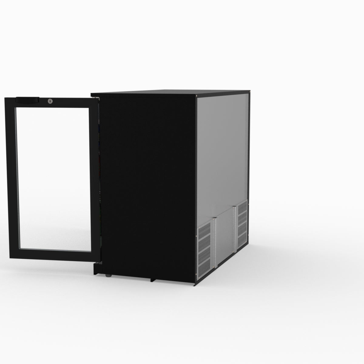 Thermaster Under Bench Double Tropicalised Heated Glass Doors Bar Cooler with Heater Switch - LG-208TD