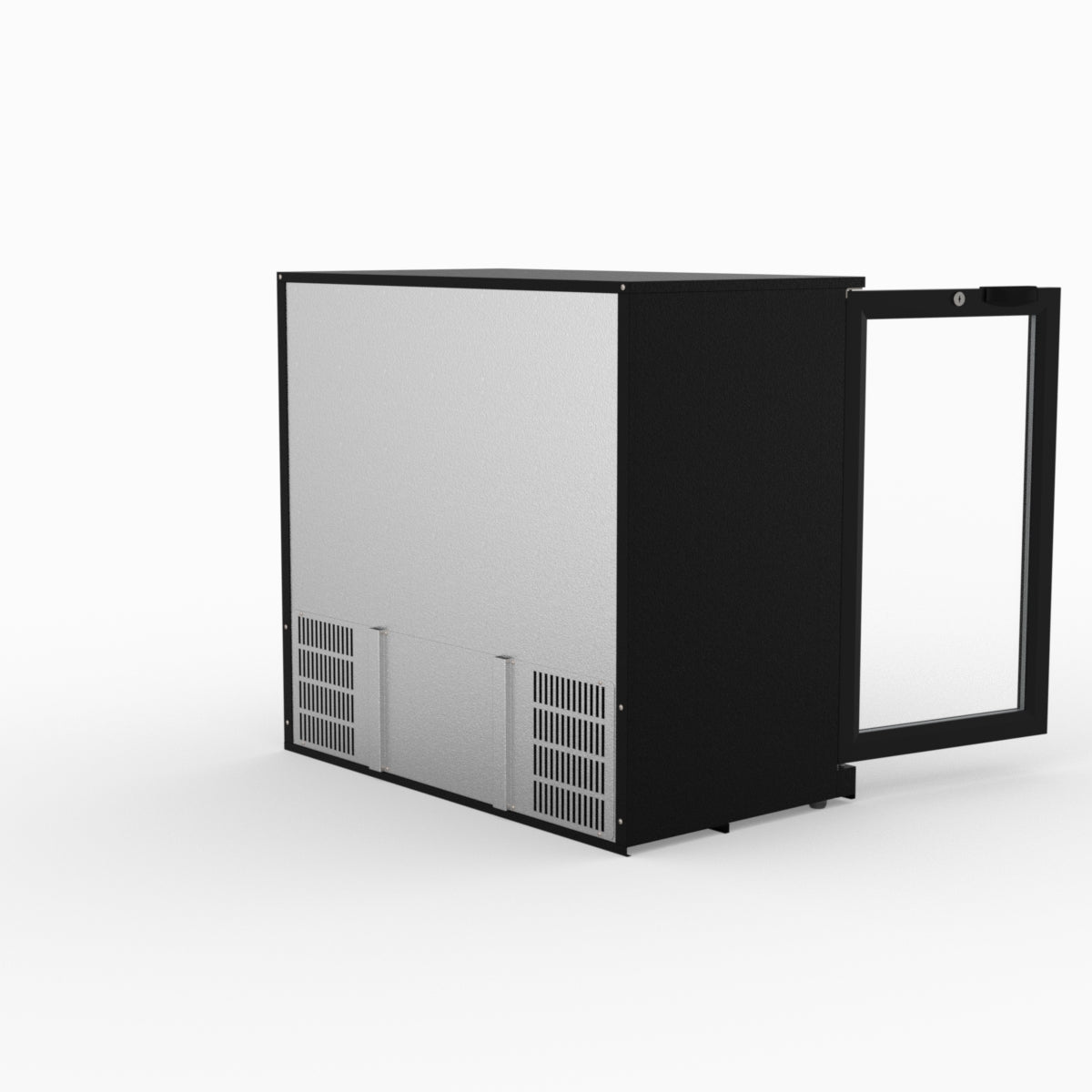 Thermaster Under Bench Double Tropicalised Heated Glass Doors Bar Cooler with Heater Switch - LG-208TD