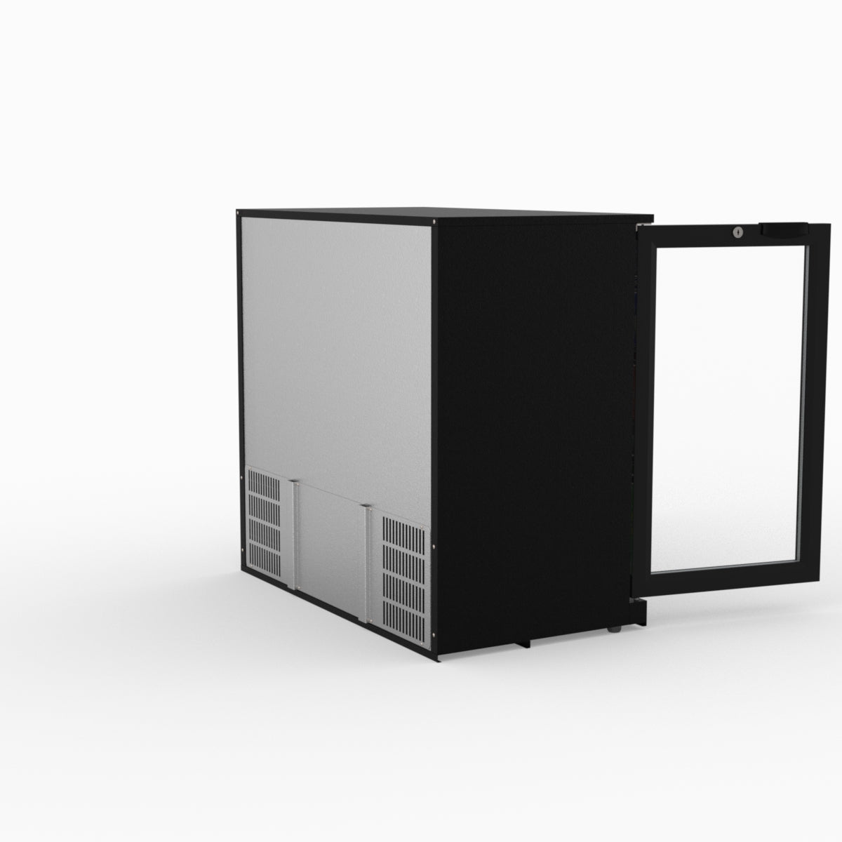Thermaster Under Bench Double Tropicalised Heated Glass Doors Bar Cooler with Heater Switch - LG-208TD