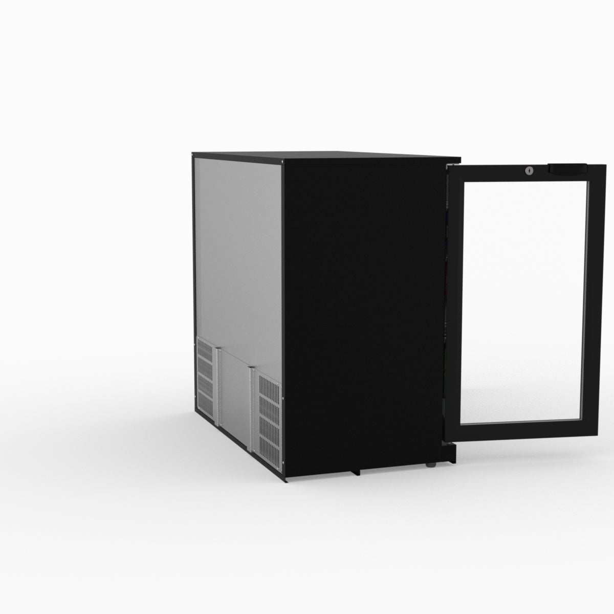 Thermaster Under Bench Double Tropicalised Heated Glass Doors Bar Cooler with Heater Switch - LG-208TD