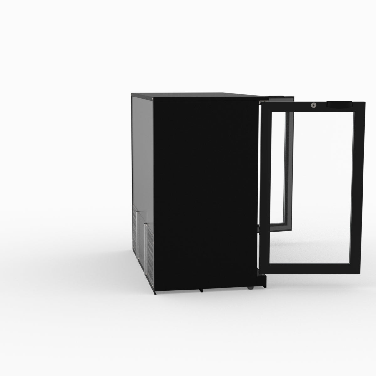 Thermaster Under Bench Double Tropicalised Heated Glass Doors Bar Cooler with Heater Switch - LG-208TD