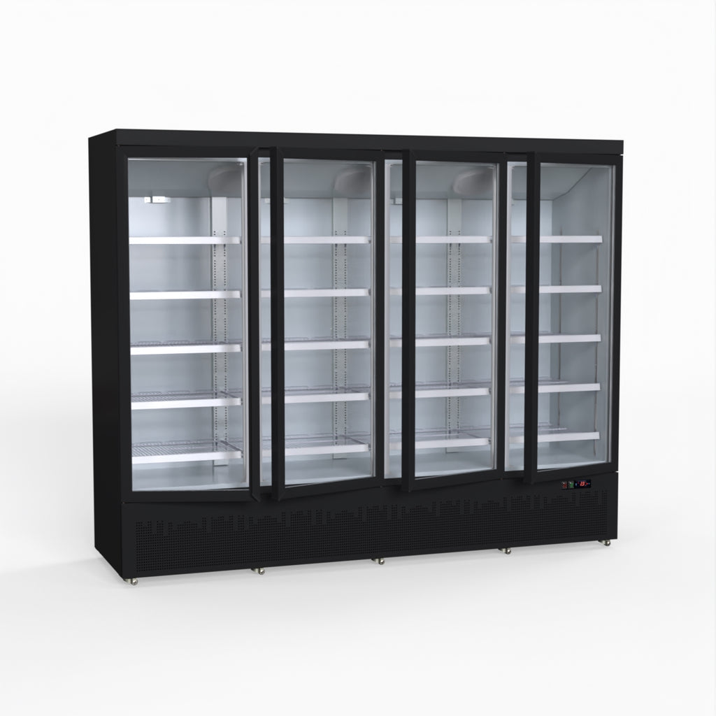 Thermaster 2248L 4 Door Supermarket Fridge Black LG-2200BGBM