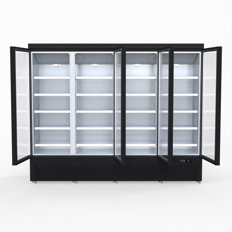 Thermaster Four Door Supermarket Fridge Black LG-2200BGBM