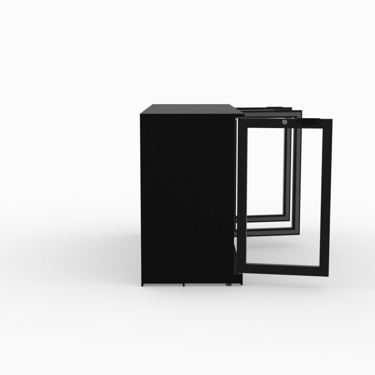 Thermaster Under Bench Three Tropicalised Heated Glass Doors Bar Cooler with Heater Switch - LG-330TD