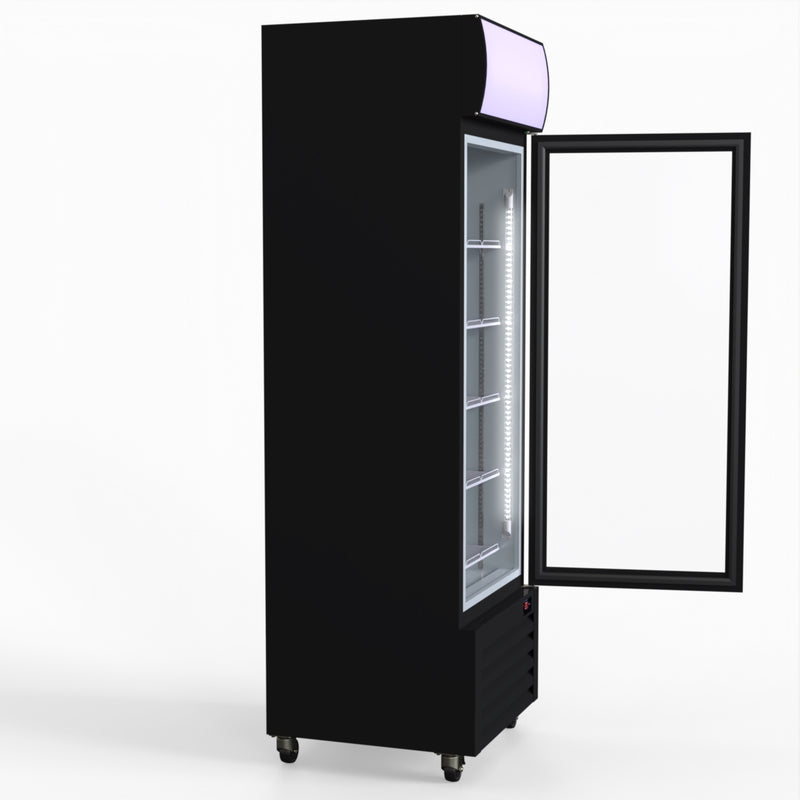 Thermaster Single Glass Door Colourbond Upright Drink Fridge LG-370BP