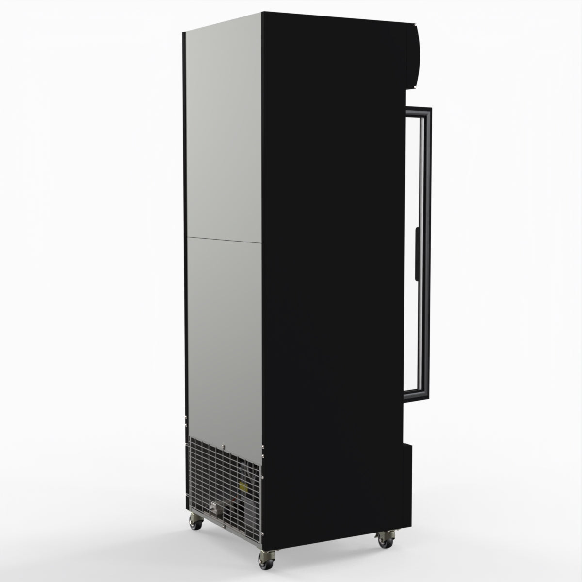 Thermaster 540L Single Glass Door Black Colourbond Upright Drink Fridge LG-540BP