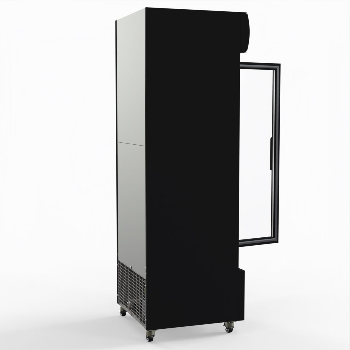 Thermaster 540L Single Glass Door Black Colourbond Upright Drink Fridge LG-540BP