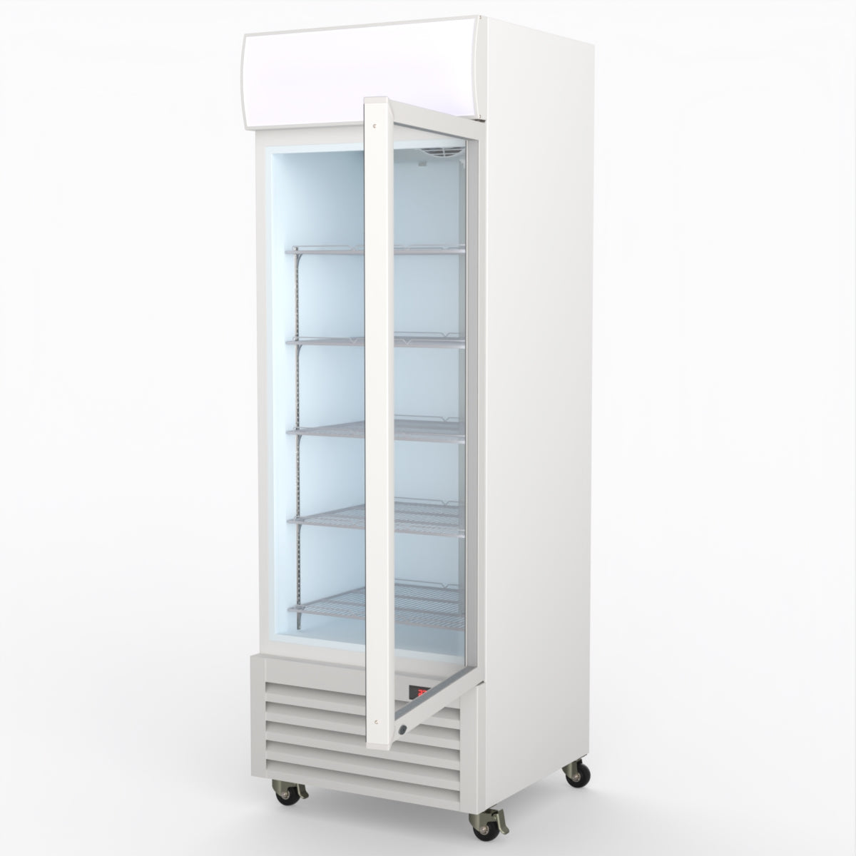 Thermaster 540L Single Glass Door Colourbond Upright Drink Fridge White LG-540P