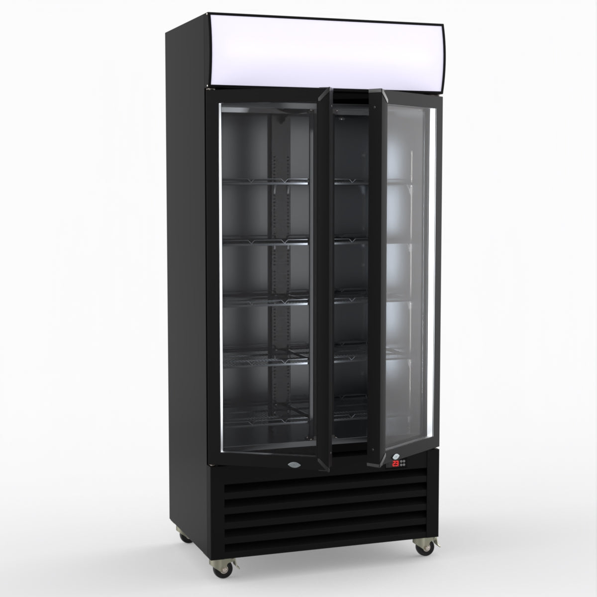 Thermaster Double Glass Door Colourbond Upright Drink Fridge LG-580BP