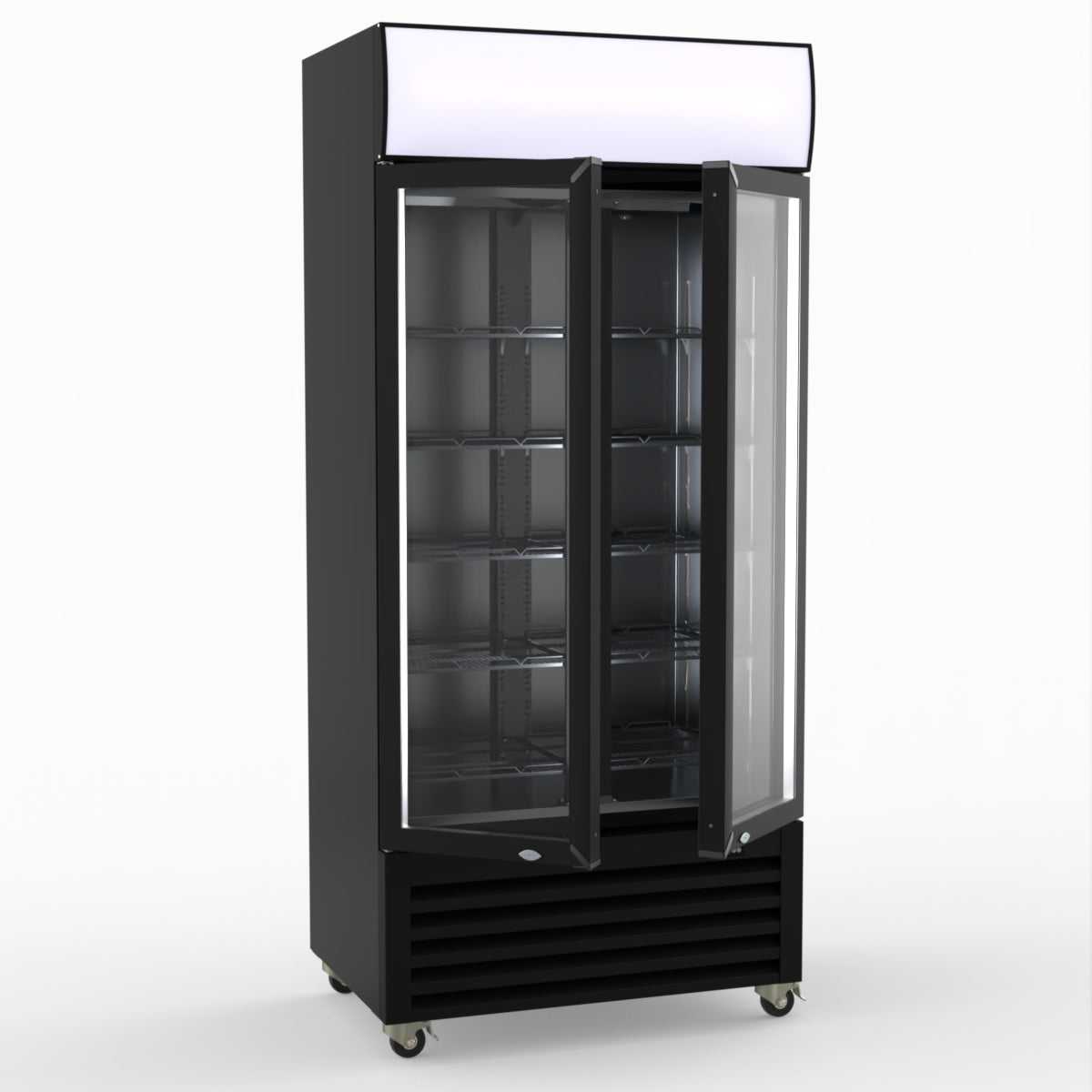 Thermaster Double Glass Door Colourbond Upright Drink Fridge LG-580BP