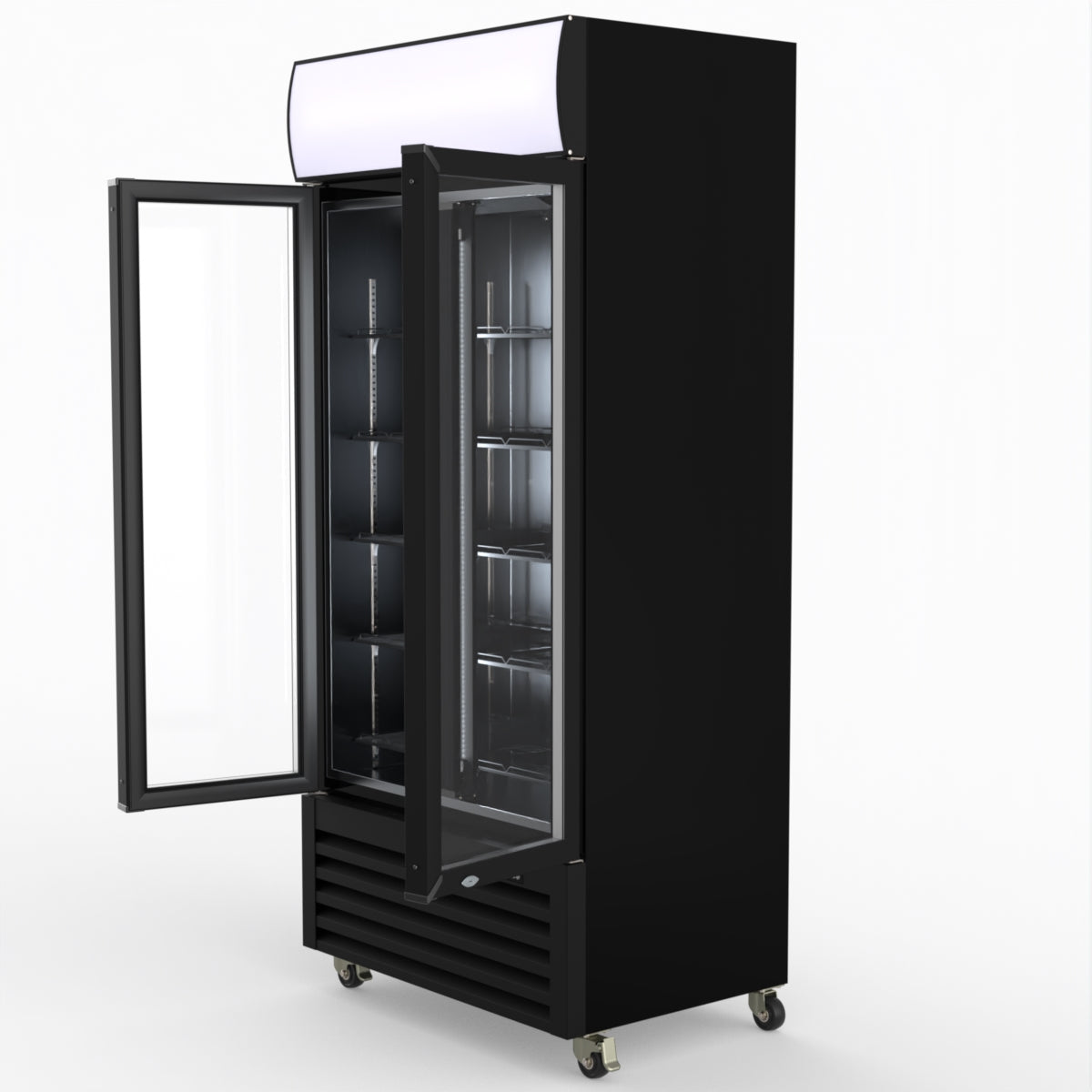 Thermaster Double Glass Door Colourbond Upright Drink Fridge LG-580BP