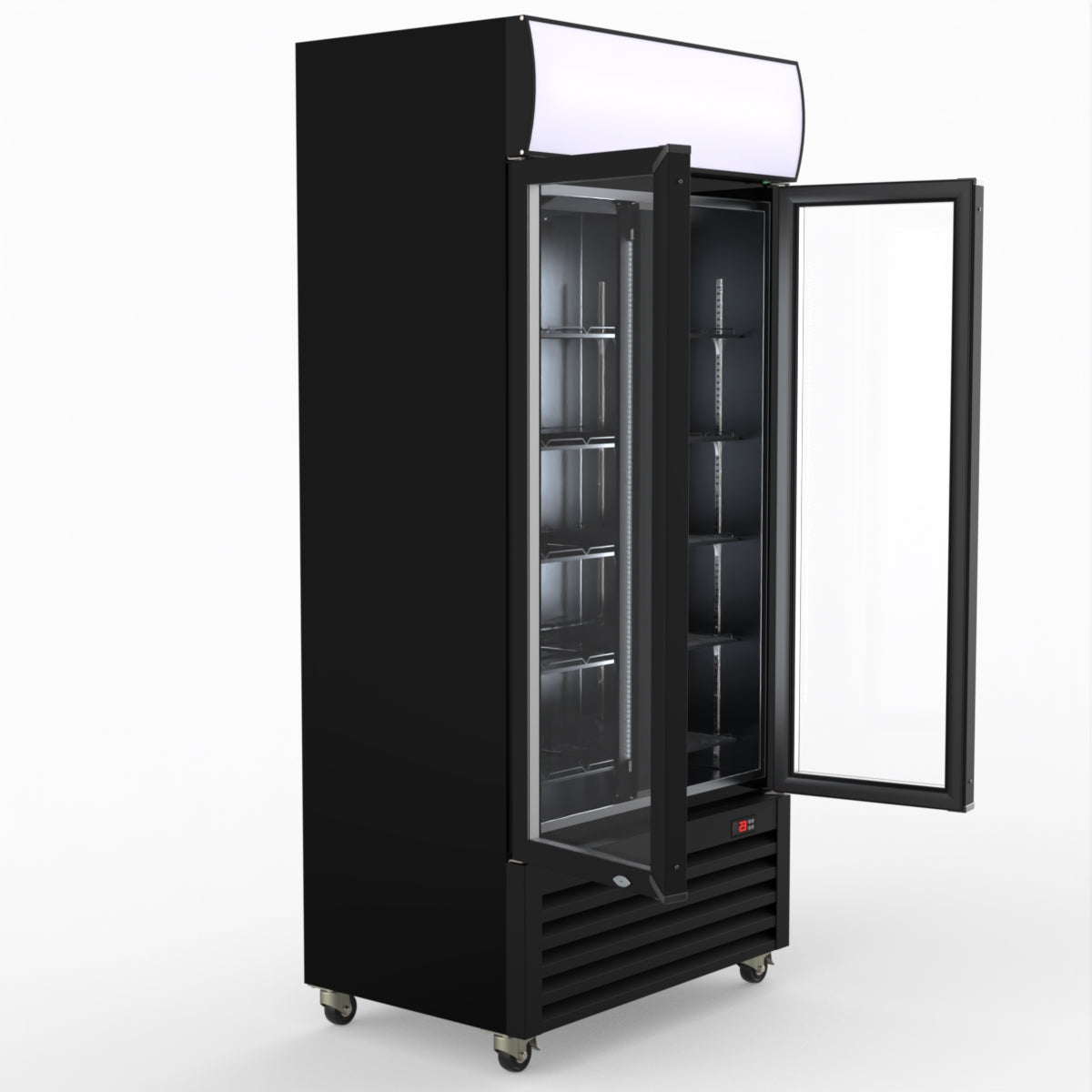 Thermaster Double Glass Door Colourbond Upright Drink Fridge LG-580BP